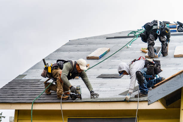 Professional Gutter Installation technician working in Wahpeton, ND